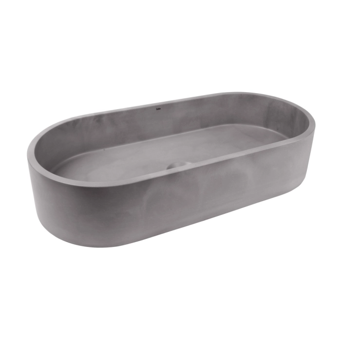 Bacha de baño ovalada de concreto 60 cm (Francs Cemento)