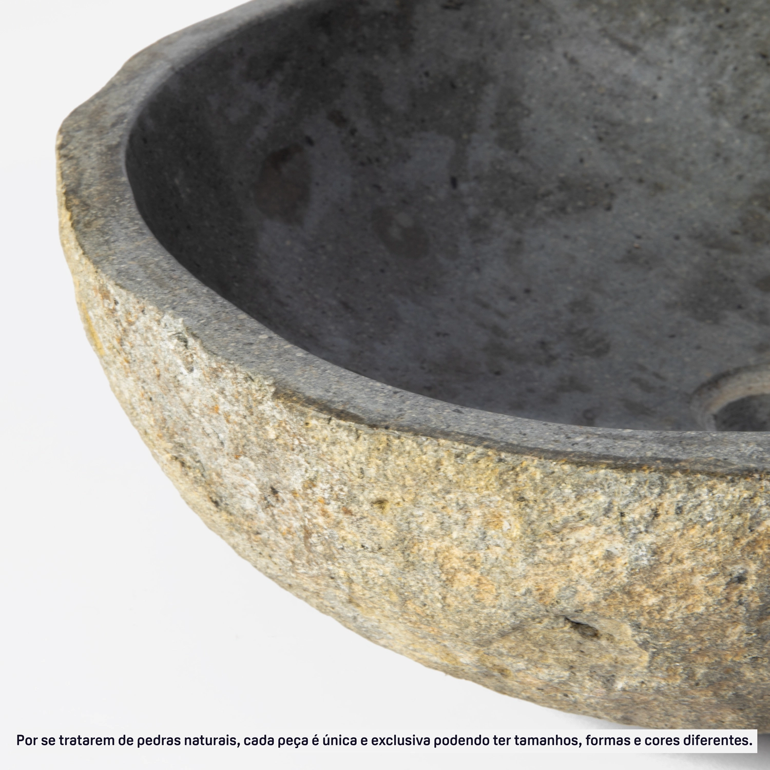 Lavabo de Bacha de baño Piedra Volcánica Soporte Rústico hasta 60 cm (Jawa) - Imagen 2