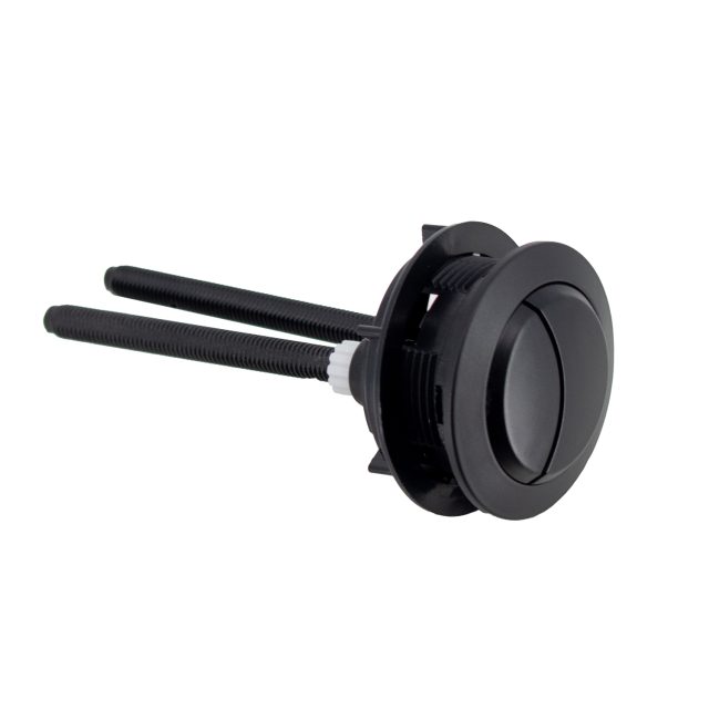 Botón doble redonda caja acoplada activación (6cm negro mate)