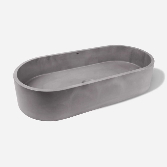 Bacha de baño ovalada de concreto 60 cm (Francs Cemento) - Imagen 5
