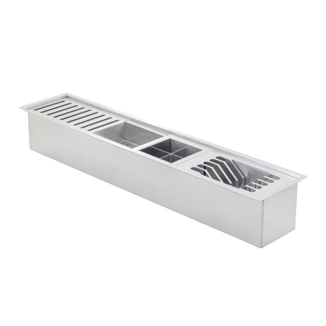 Canal organizador humedo con accesorios 90x16 (Lux 900 escobado)