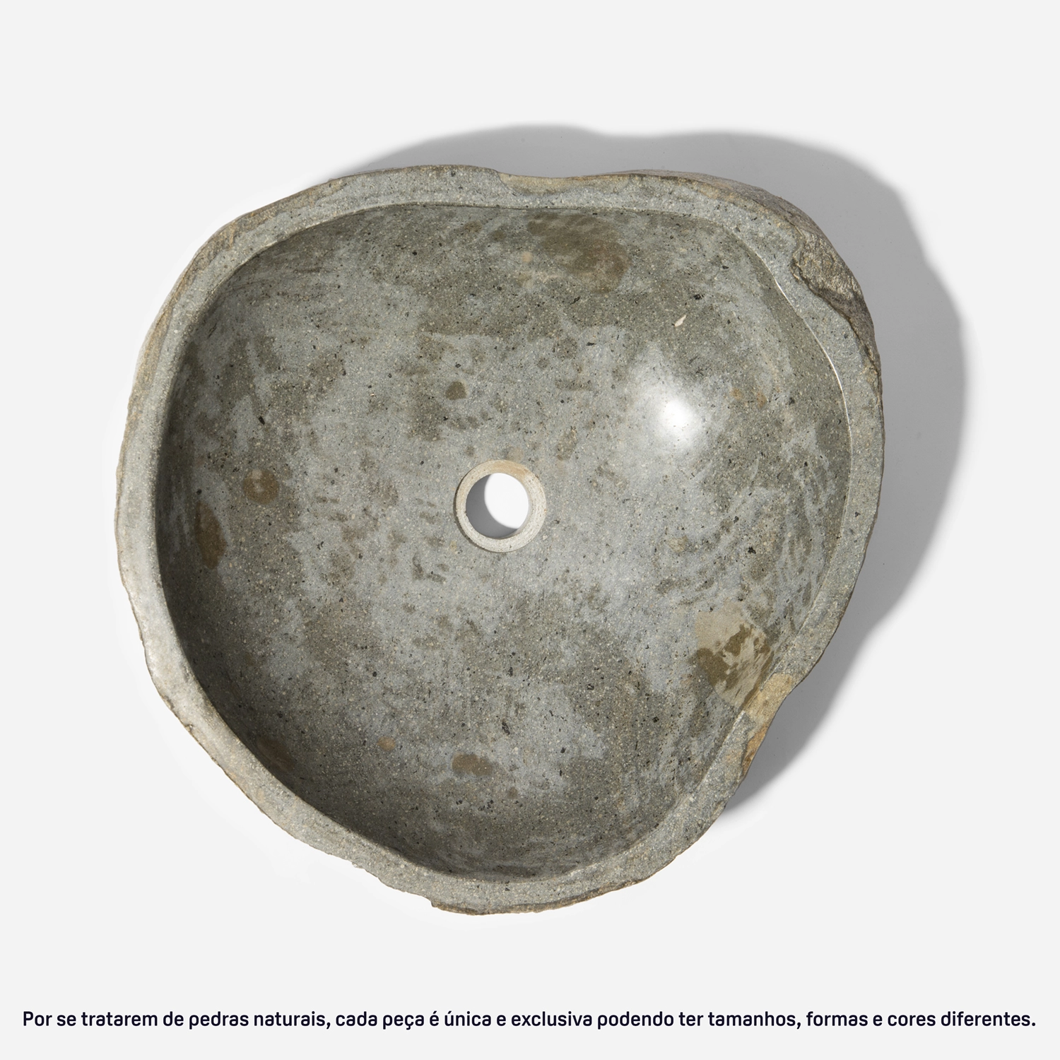 Lavabo de Bacha de baño Piedra Volcánica Soporte Rústico hasta 60 cm (Jawa) - Imagen 7