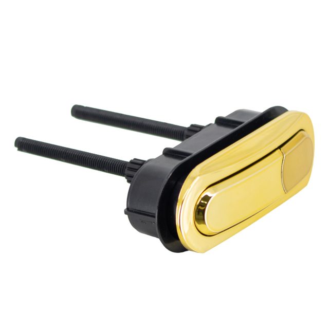 Botón doble rectangular caja acoplada activación (11x4cm dorado gold)