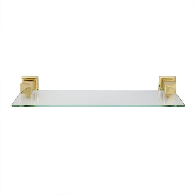 Pratelera de vidrio incolor (Premium dorado gold)