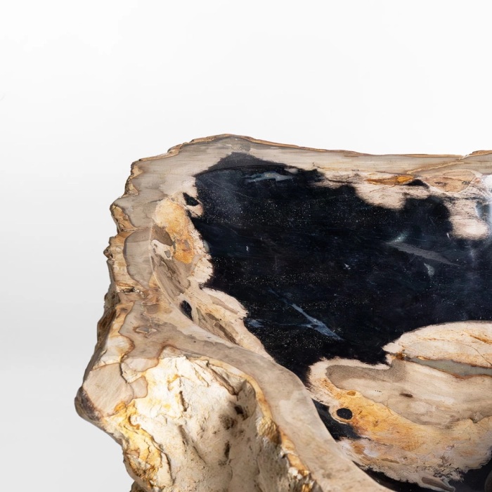 Bacha de baño de apoyo madera petrificada natural 55 cm(Kayu preta) - Imagen 3