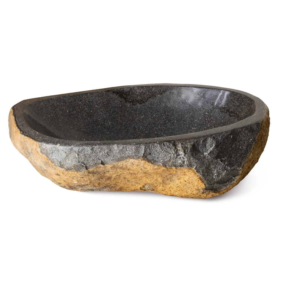 Lavabo de Bacha de baño Piedra Volcánica Soporte Rústico hasta 50 cm (Jawa)