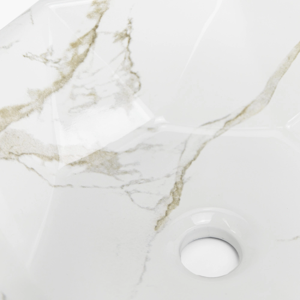 Bacha de baño redondo 42 cm (Murano Marmol Carrara) - Imagen 6