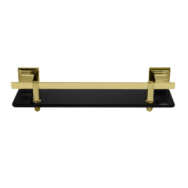 Pratelera de vidrio negro (Premium Dorado Gold)