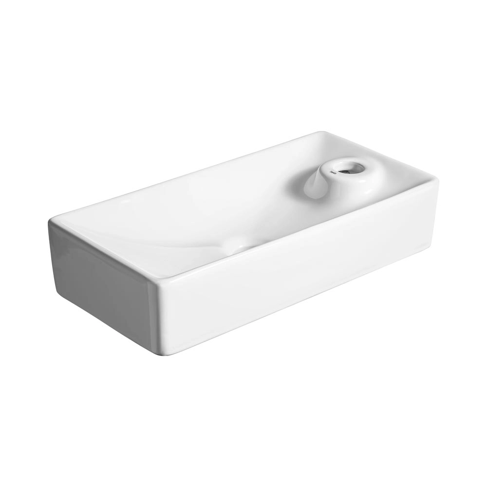 Lavabo de Baño Soporte Cerámico o Suspendido Rectangular 44 cm (Blanco Braga)