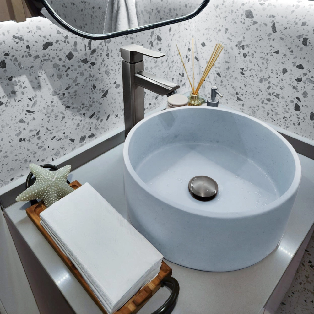 Bacha de baño redondo de concreto 35 cm (Small Ocean) - Imagen 4