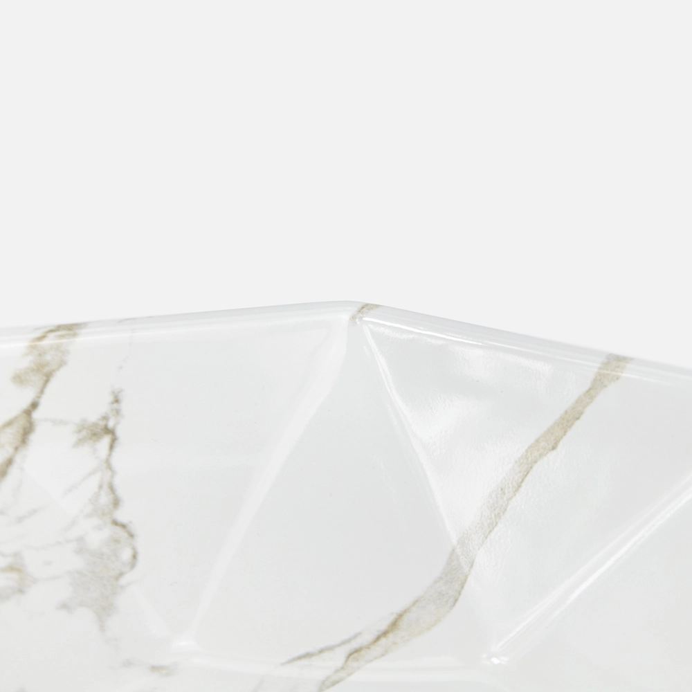 Bacha de baño redondo 42 cm (Murano Marmol Carrara) - Imagen 2