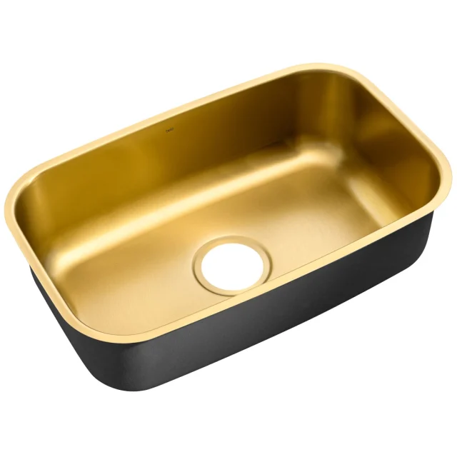 Bacha de cocina rectangular de acero inoxidable 59x37 cm (Miura Dorado)
