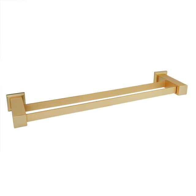 Porta toalla doble 62 cm (Premium Oro mate)