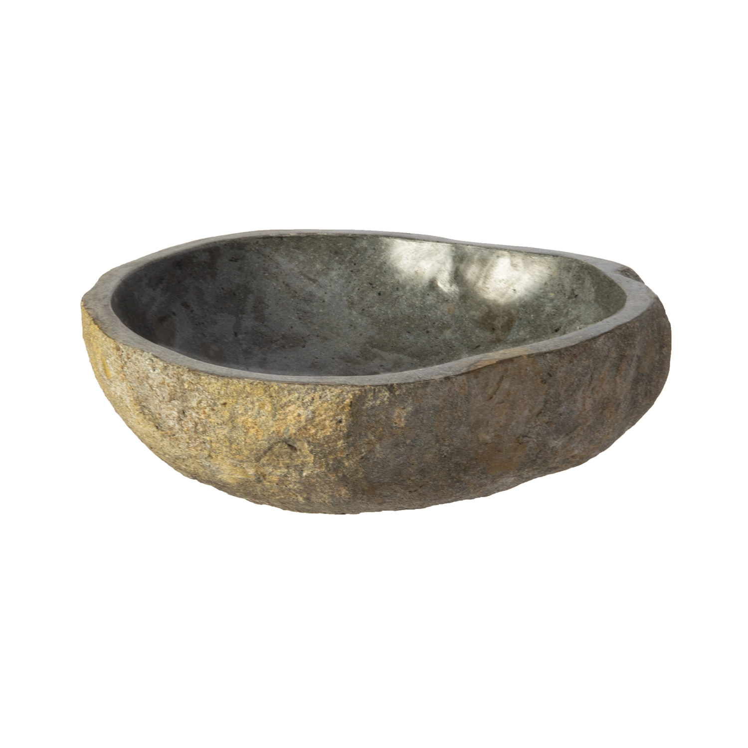 Lavabo de Bacha de baño Piedra Volcánica Soporte Rústico hasta 60 cm (Jawa)