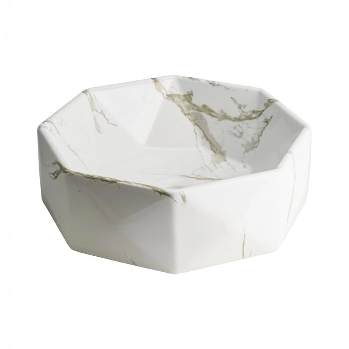 Bacha de baño redondo 42 cm (Murano Marmol Carrara)