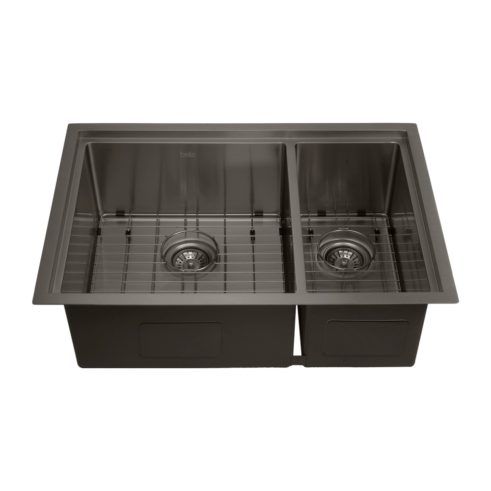 Bacha Doble Acero Inoxidable Rectangular 73x50 cm (Kai Negra)