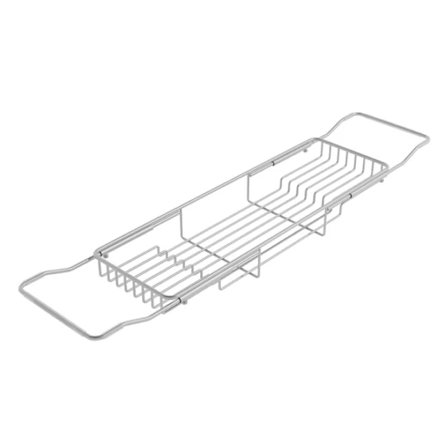 Bandeja ajustable de soporte de acero inoxidable para bañeras (Freya cepillado)