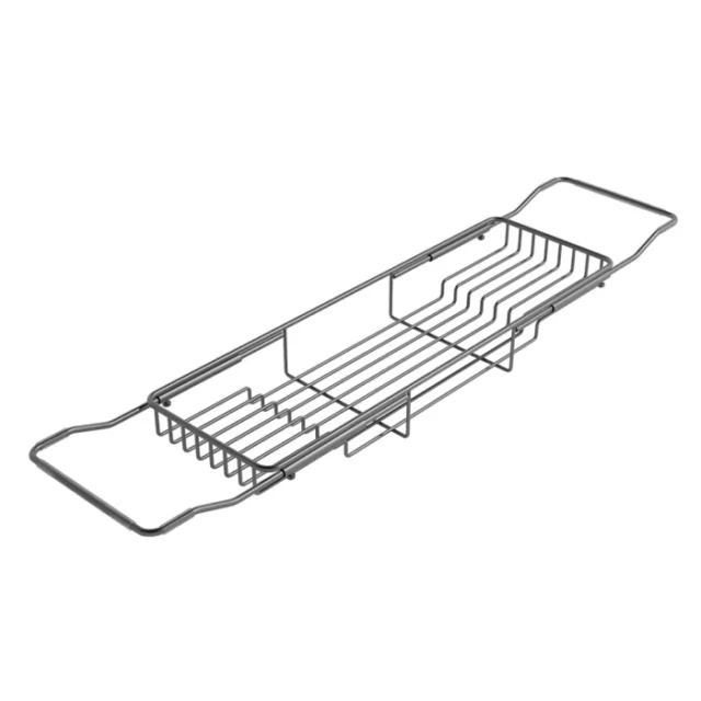 Bandeja ajustable de soporte de acero inoxidable para bañeras (Freya Grafite)