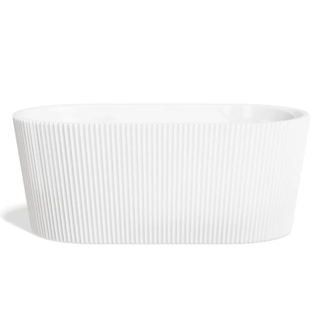Bañera inmersión acrílica acanalada, 150 cm (Hamar Blanca)