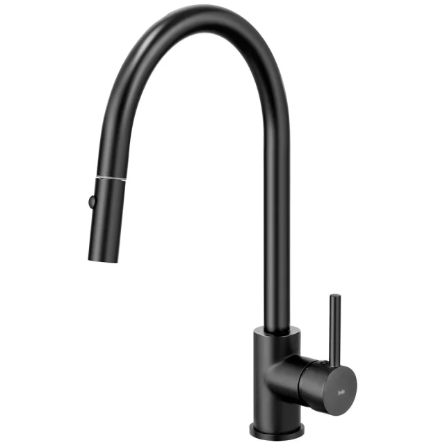 Grifo de cocina de monocomando giratorio (Barbados negro)