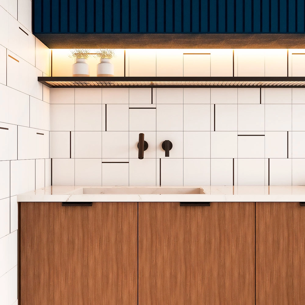 Grifería de pared monocomando para baño (Lay Negra) - Imagen 4