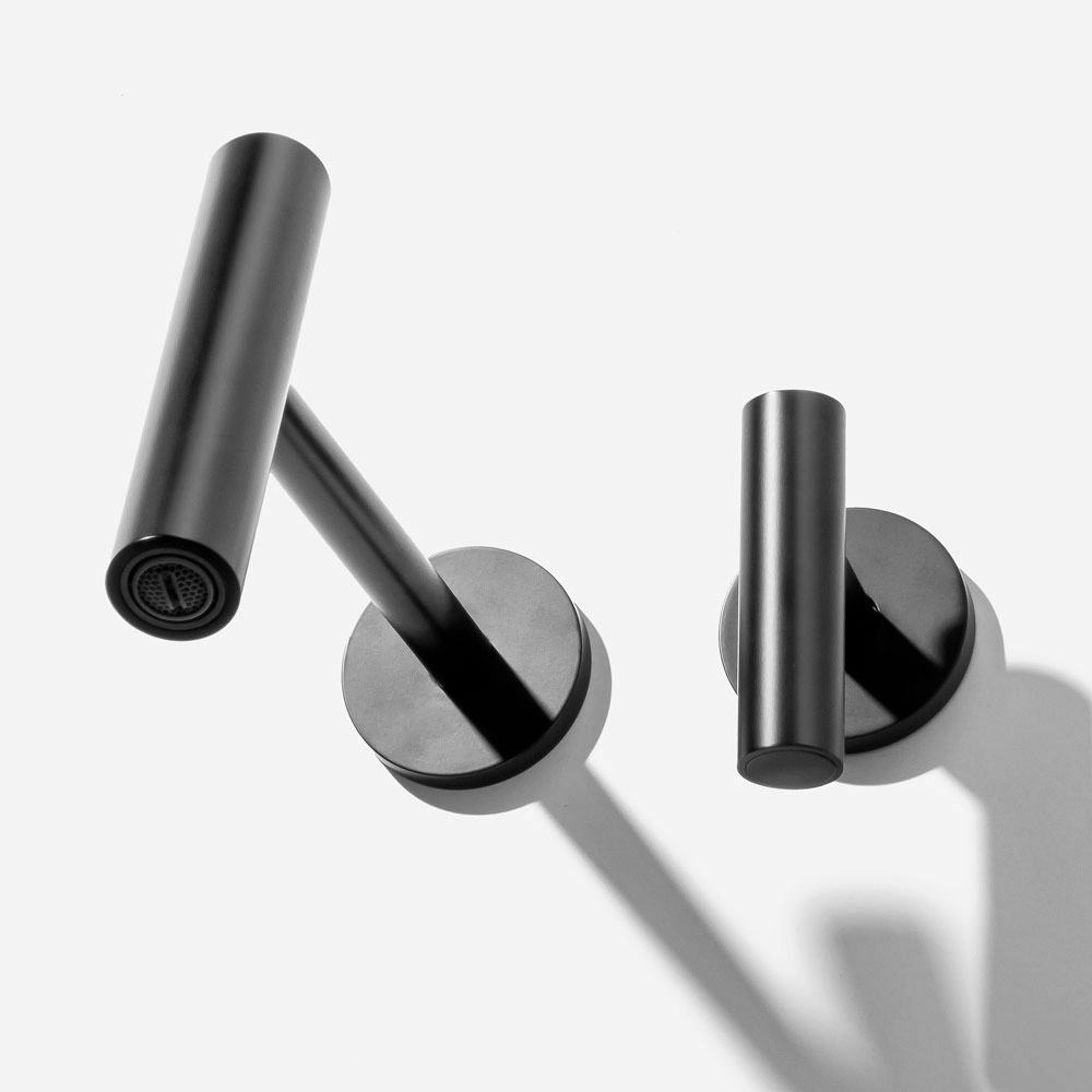 Grifería de pared monocomando para baño (Lay Negra) - Imagen 3