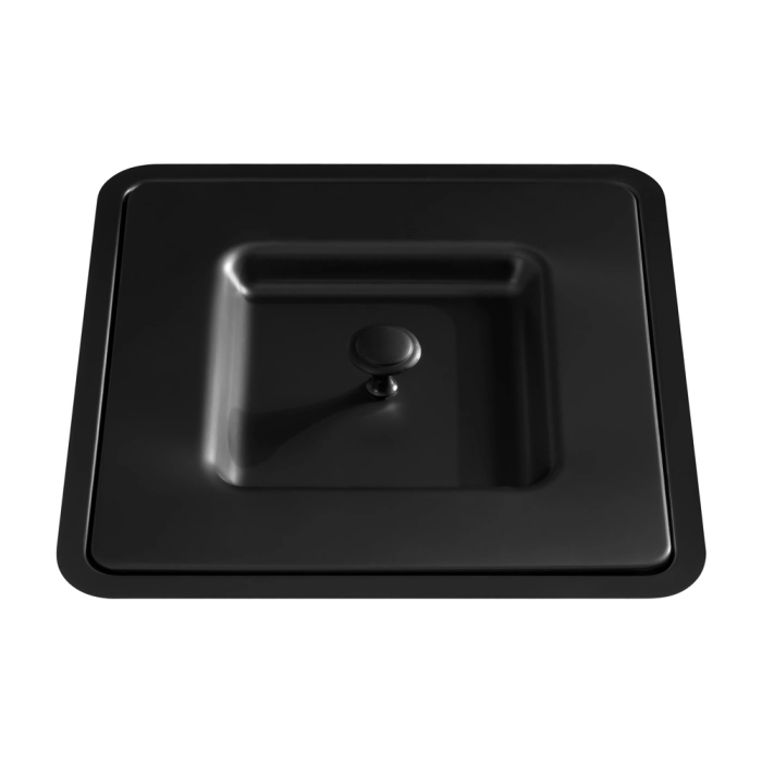 Basurero empotrado de cocina de acero inoxidable cuadrada de 5 litros (Ryo negro)
