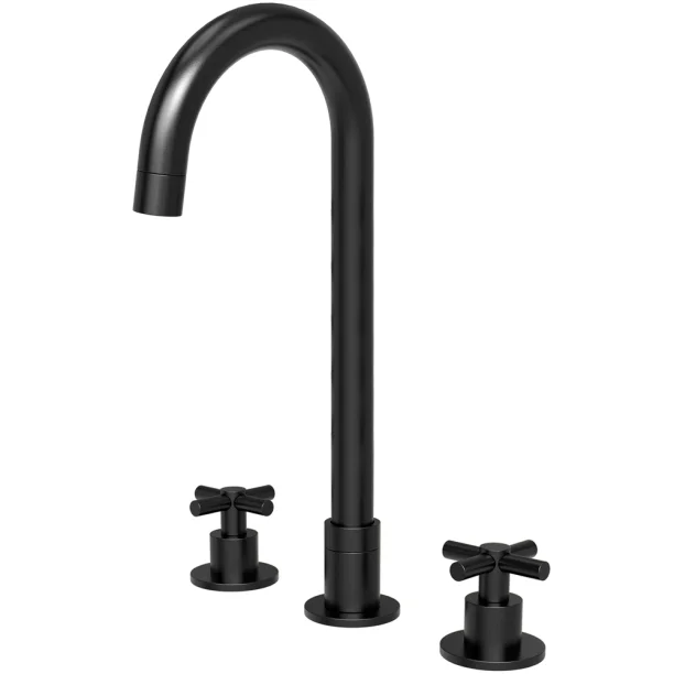 Grifo mezclador alta acero inoxidable de baño (alva negra)