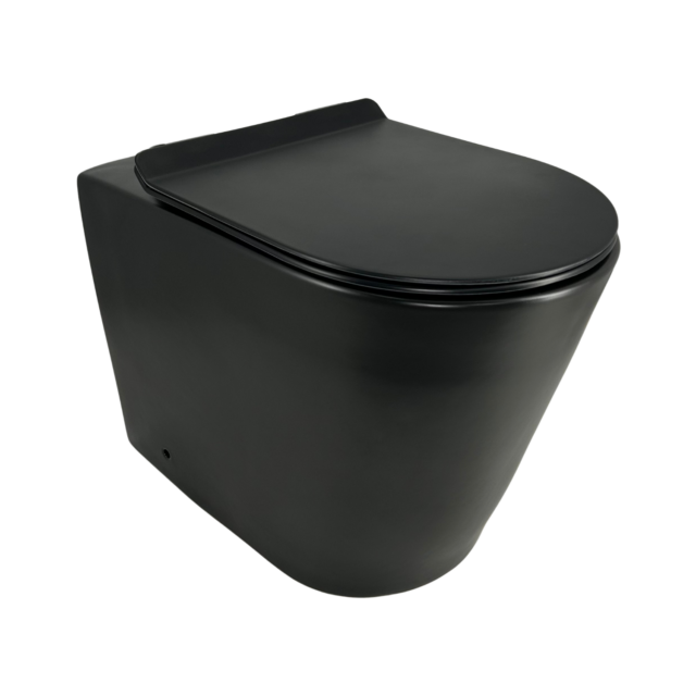 Sanitario Convencional Redondo New Fluir Negro Mate