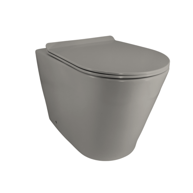 Sanitario Convencional Redondo New Fluir Gris Mate