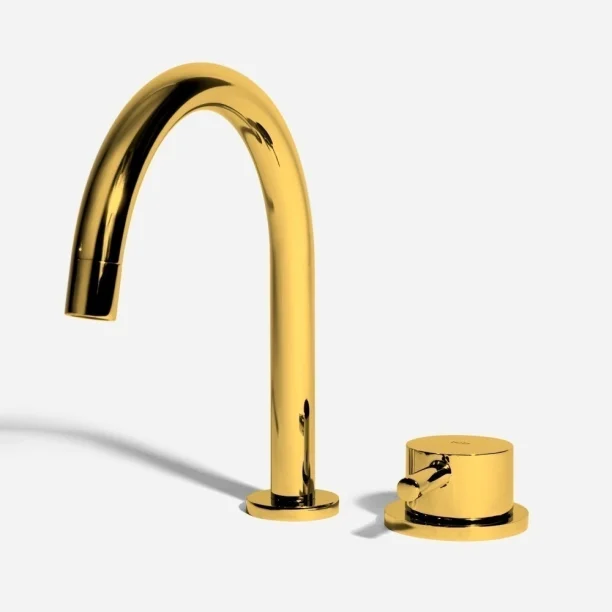 Grifería baja monocomando para baño (Milos dorado) - Imagen 8