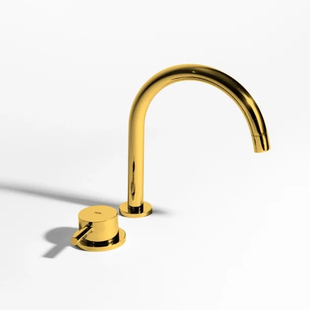 Grifería baja monocomando para baño (Milos dorado) - Imagen 9