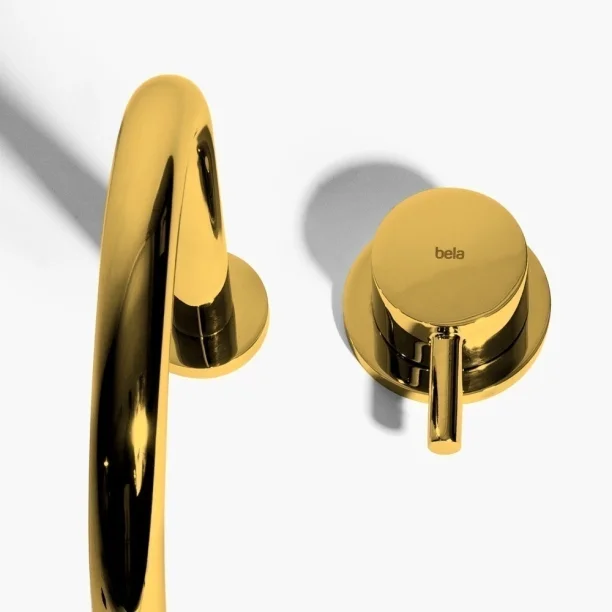 Grifería baja monocomando para baño (Milos dorado) - Imagen 5