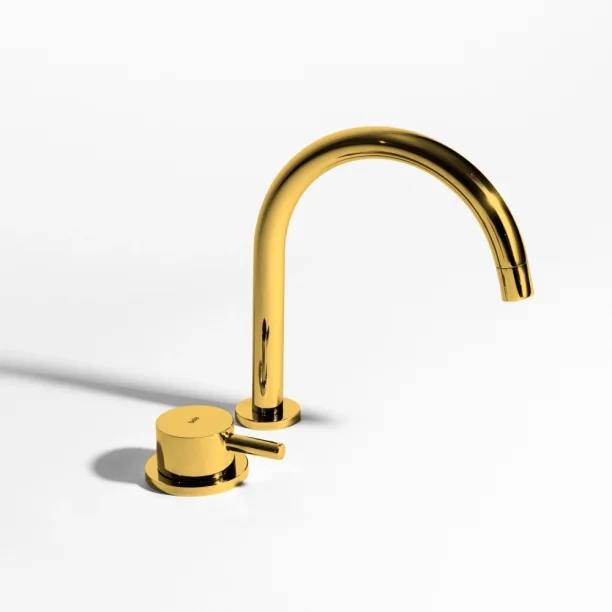 Grifería baja monocomando para baño (Milos dorado) - Imagen 10