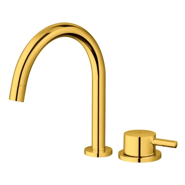 Grifería baja monocomando para baño (Milos dorado) - Imagen 2