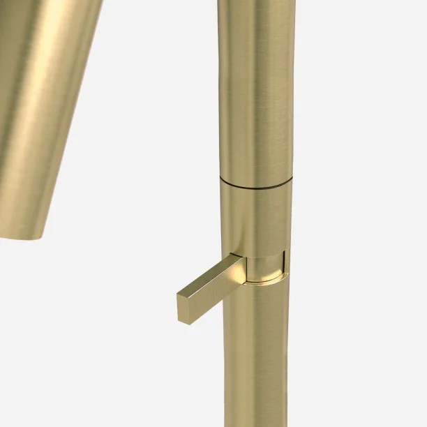 Grifo monocomando altopara acero inoxidable de baño (Tille oro mate) - Imagen 2