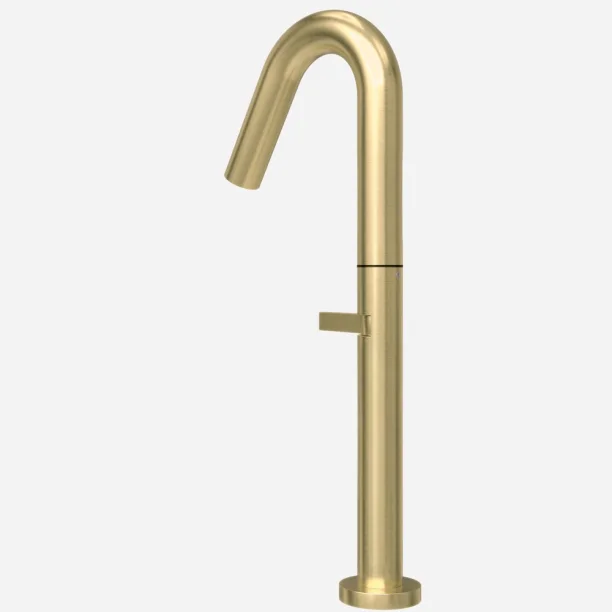 Grifo monocomando altopara acero inoxidable de baño (Tille oro mate) - Imagen 5