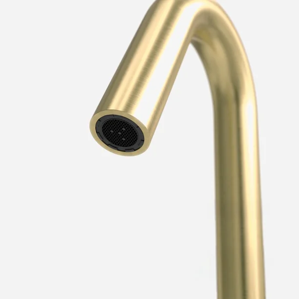 Grifo monocomando altopara acero inoxidable de baño (Tille oro mate) - Imagen 3