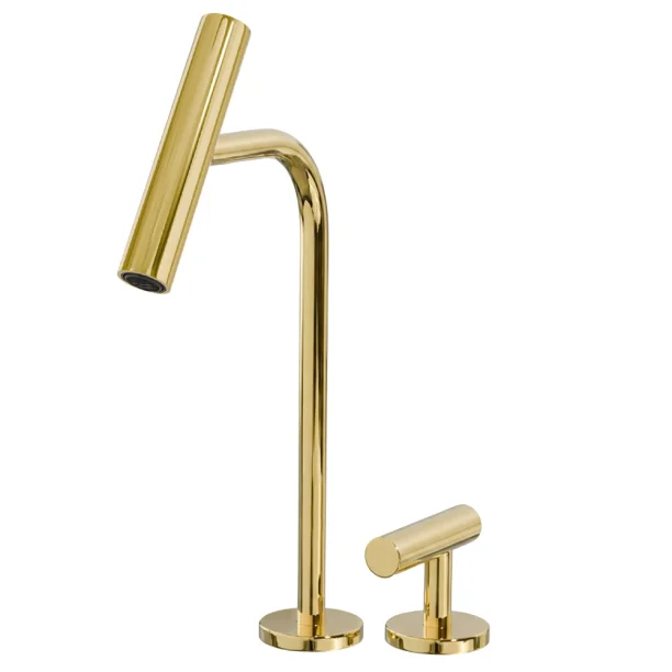 Grifería alta monomando para baño (Lay dorado gold)
