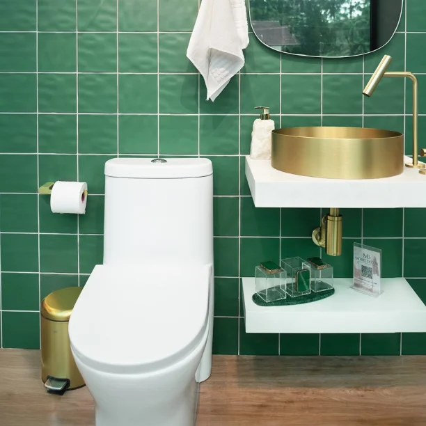 Grifería alta monomando para baño (Lay oro mate) - Imagen 5