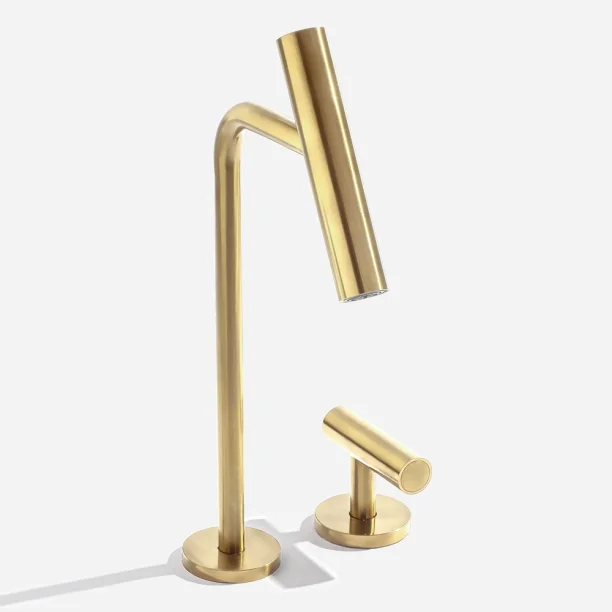 Grifería alta monomando para baño (Lay oro mate) - Imagen 3