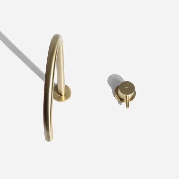 Grifería alta monocomando para baño (Milos oro mate) - Imagen 3