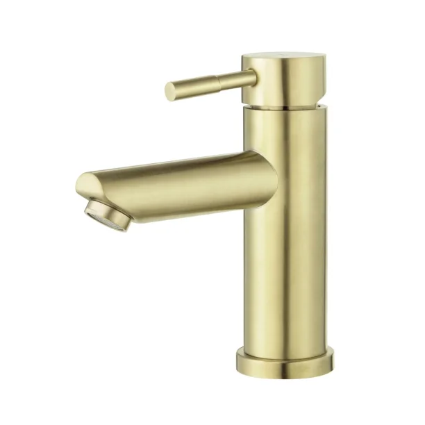 Grifería baja monocommand para baño de acero inoxidable (lis oro mate)