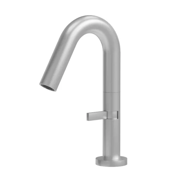 Grifo monocomando bajo para acero inoxidable de baño (Tille cepillada)