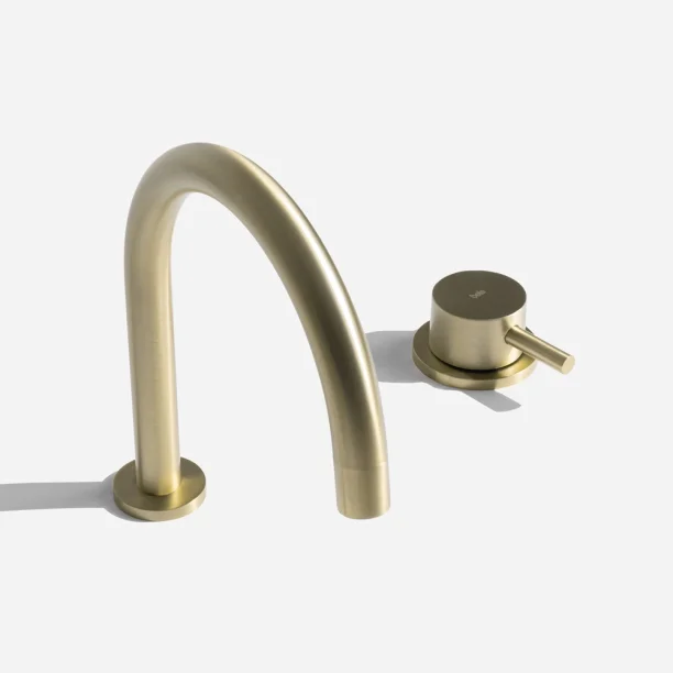 Grifería baja monocomando para baño (Milos oro mate) - Imagen 4