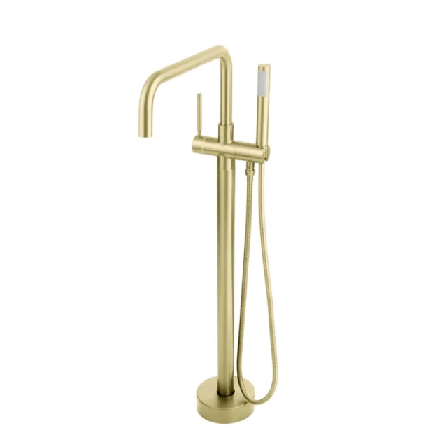 Grifo monomando de pie para bañera (Lena oro mate)